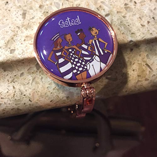 Shades of Color Purse Hanger, Sistas, 2.5 x 1.73 inches, Purple (PH134)