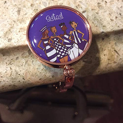 Shades of Color Purse Hanger, Sistas, 2.5 x 1.73 inches, Purple (PH134)