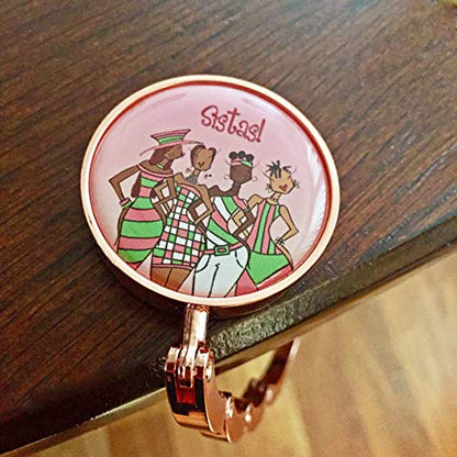 Shades of Color Purse Hanger, Sistas, 2.5 x 1.73 inches, Pink (PH135)