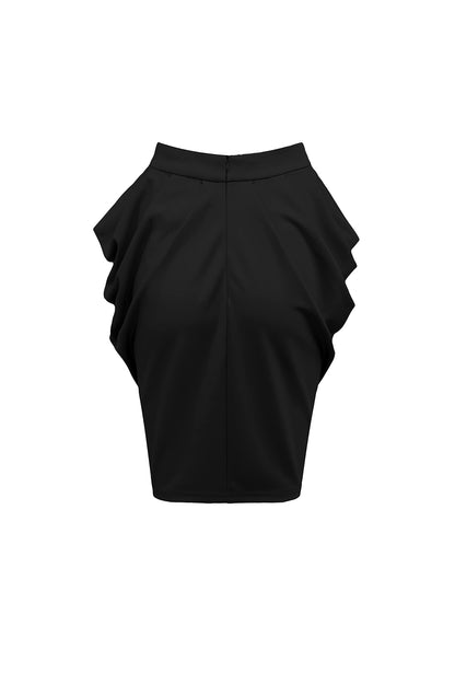 Pantora Women's Ines Draped Skirt, Black, Small