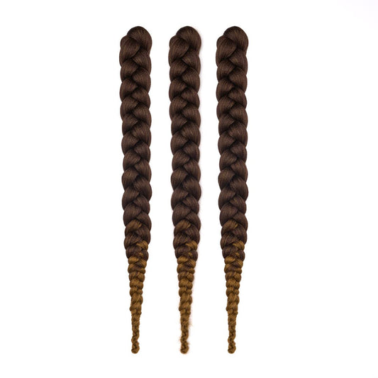 Dosso Beauty 3 Pack Hypoallergenic Pre-Stretched Braiding Hair, 28 Inches, Itch-Free, Fast Drying, Hot Water Set, Light-weight-85g, Synthetic, Soft textured, Natural Looking color-(#33/27)