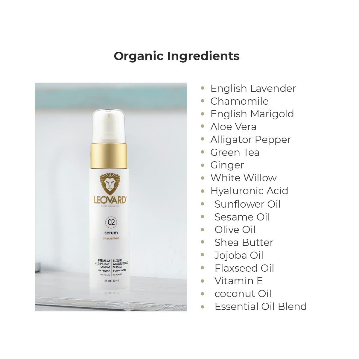 Organic Hyaluronic Acid Multi-Use Serum for Sensitive Skin - Anti Aging Aftershave Razor Bump Treatment - Made with Green tea & Aloe Vera, Chemical Free - Natural Moisturizer for Men Women - 2oz