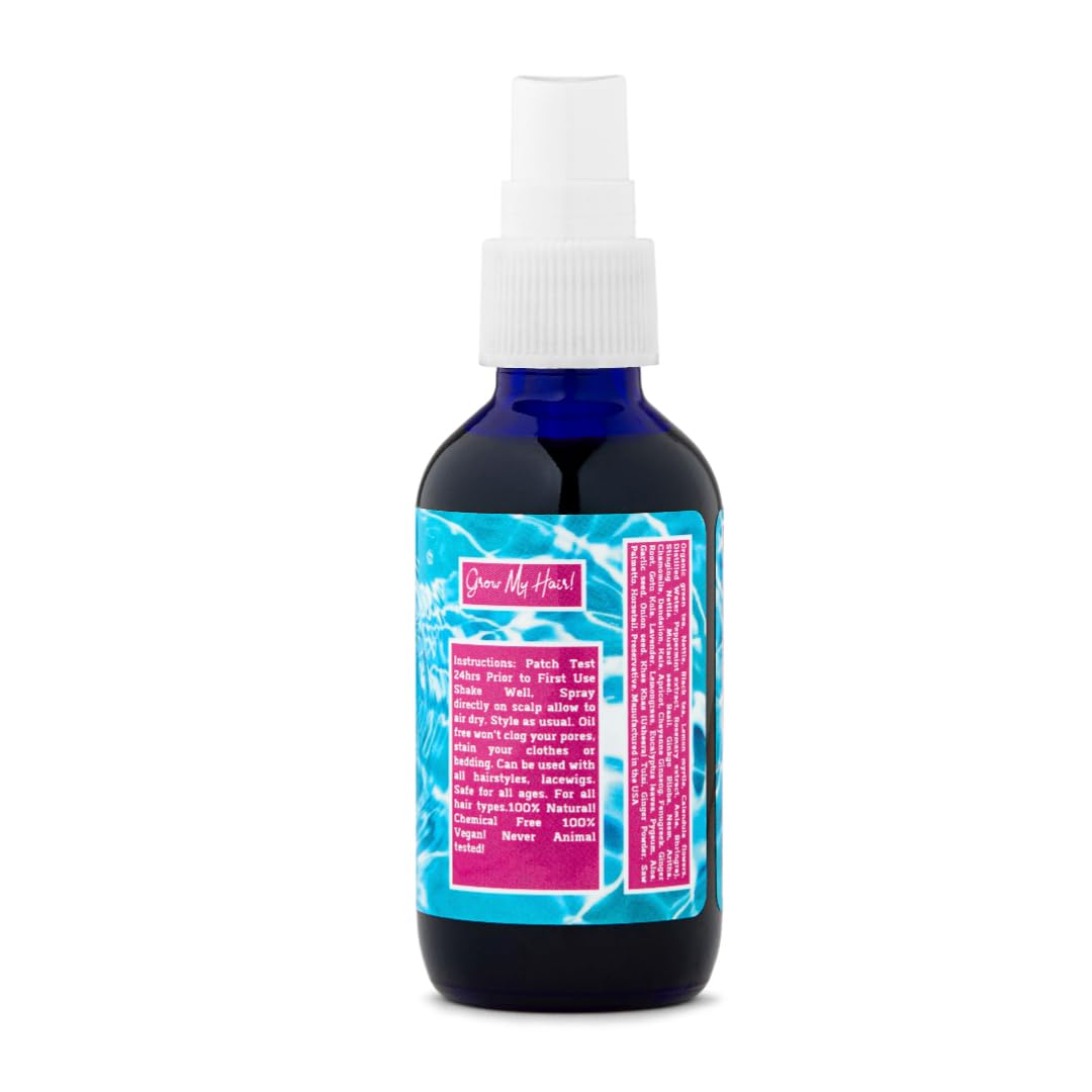 Hollywood Hair Bar Magic Growth Water Spray - Water Based Hair Regrowth Serum, For All Hair Types, Vegan and Cruelty Free, 2 oz