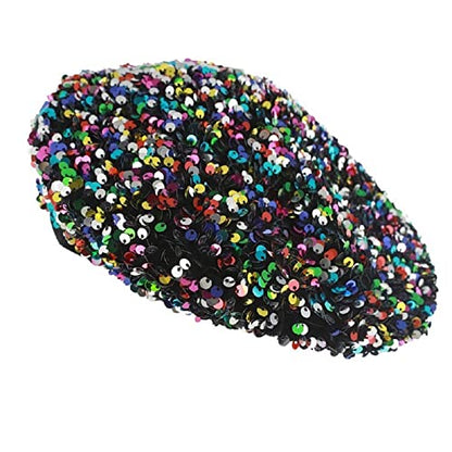 2Chique Boutique Women's Sequin Winter Fashion Beret' Multicolor