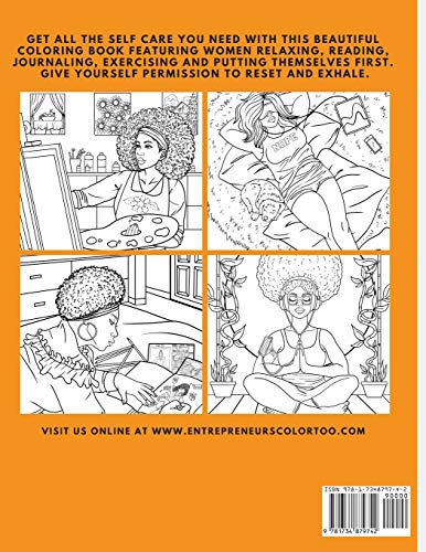 Exhale: A Self Care Coloring Book | Celebrating Black Women, Brown Women and Good Vibes