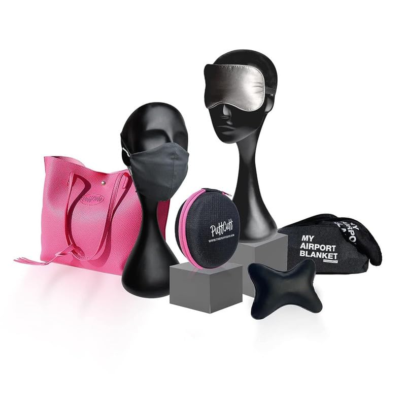 PuffCuff | Curly Girl Flight Kit | Lightweight Travel Essentials for Women with Natural Curls | |ncludes Fashionable Carrying Case | 6 Piece Set