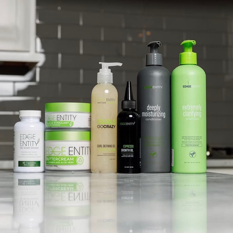 Edge Entity Peppermint oil Shampoo- Extremely Deep Cleanse and Clarifying Shampoo, Cleansing Treatment for 4A-4C hair types, for Women- 8 oz