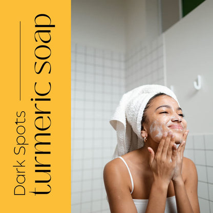 Red Rose Naturals Turmeric Soap Bar for Radiant Skin, Face and Body Glow Bar, Made with Natural Ingredients, Cleansing Soap, Sensitive Skin Friendly, Vegan 4 oz.