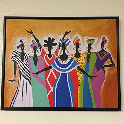 Shades of Color 7 Sisters Framed Canvas Art, 19.625 x 15.625 inches (FCA155), Multicolor