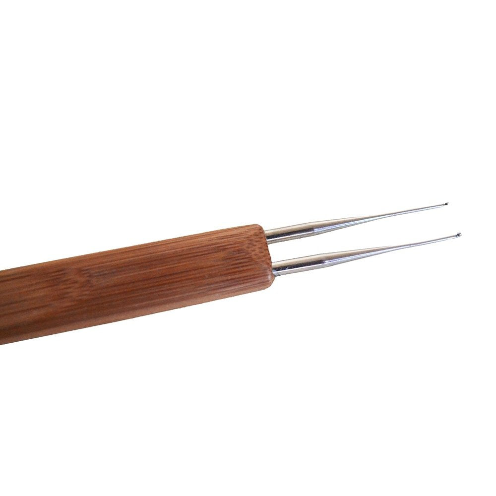 Locsanity Dreadlocks Tool Double Crochet Needle Bamboo Handle 0.75mm