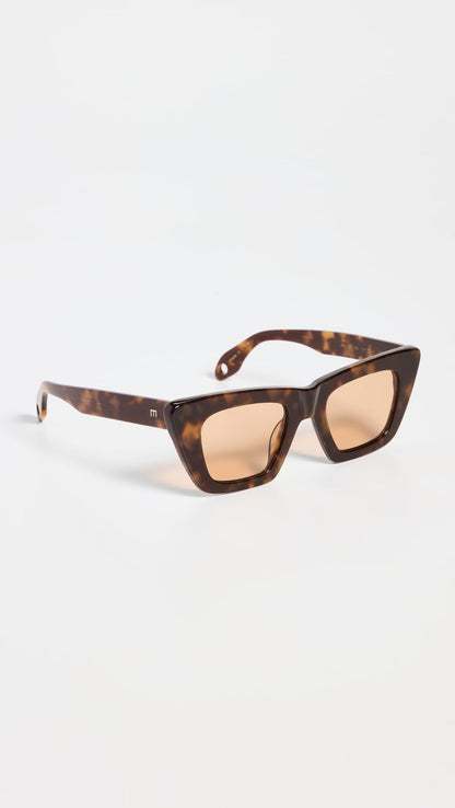 Elisa Johnson Women's Lori Sunglasses, Brown Tortoise, One Size