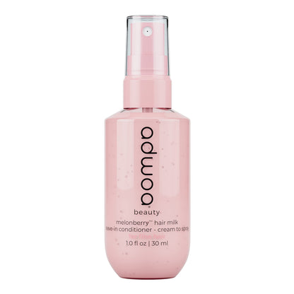 adwoa beauty Melonberry™ Hair Milk Leave In Conditioner Spray for Smooth, Moisturized, and Detangled Fine Hair, with Kalahari Melon, Strawberry and Raspberry Seed Oils, for all Hair Types - 1 oz.