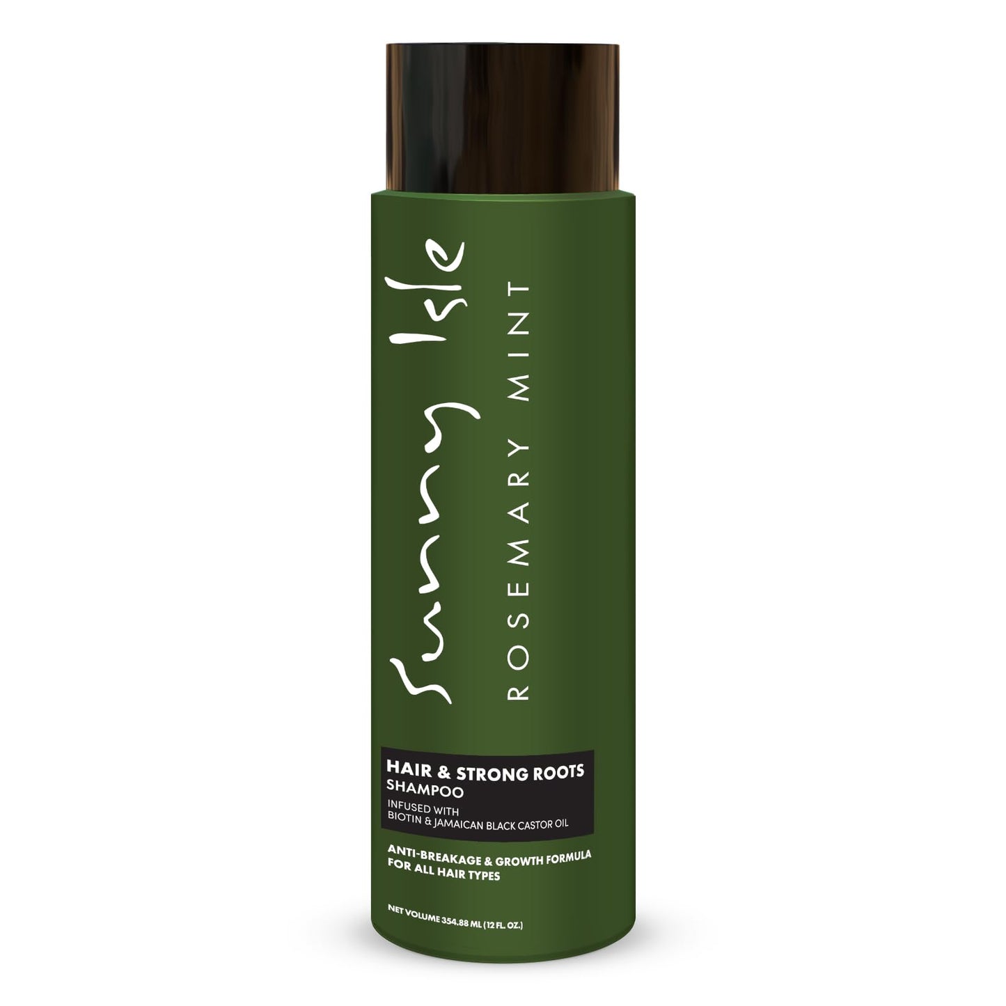 Sunny Isle Rosemary Mint Hair & Strong Roots Shampoo 12oz | Anti-Breakage & Growth Formula | Infused with Biotin & Jamaican Black Castor Oil | All Hair Types