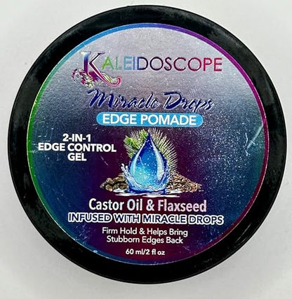 KALEIDOSCOPE Miracle Drops Edge Pomade 2-IN-1 Edge Control Gel 2 fl oz