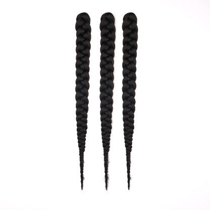 Dosso Beauty 3 Pack Hypoallergenic Pre-Stretched Braiding Hair, 28 Inches, Itch-Free, Fast Drying, Hot Water Set, Light-weight-85g, Synthetic, Natural Looking color- (#2)