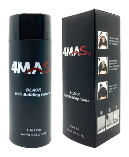 4MAS Hair Building Fibers | Line filling or Thinning Hair | Thicker Hair Look | 9 Shades for Men & Women | 25g