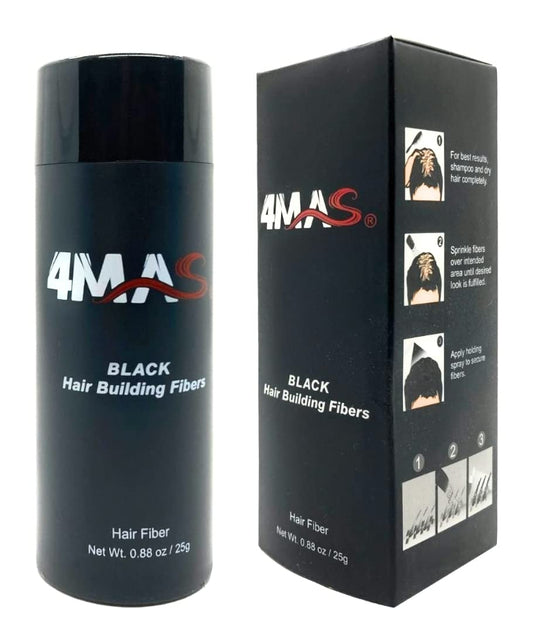 4MAS Hair Building Fibers | Line filling or Thinning Hair | Thicker Hair Look | 9 Shades for Men & Women | 25g