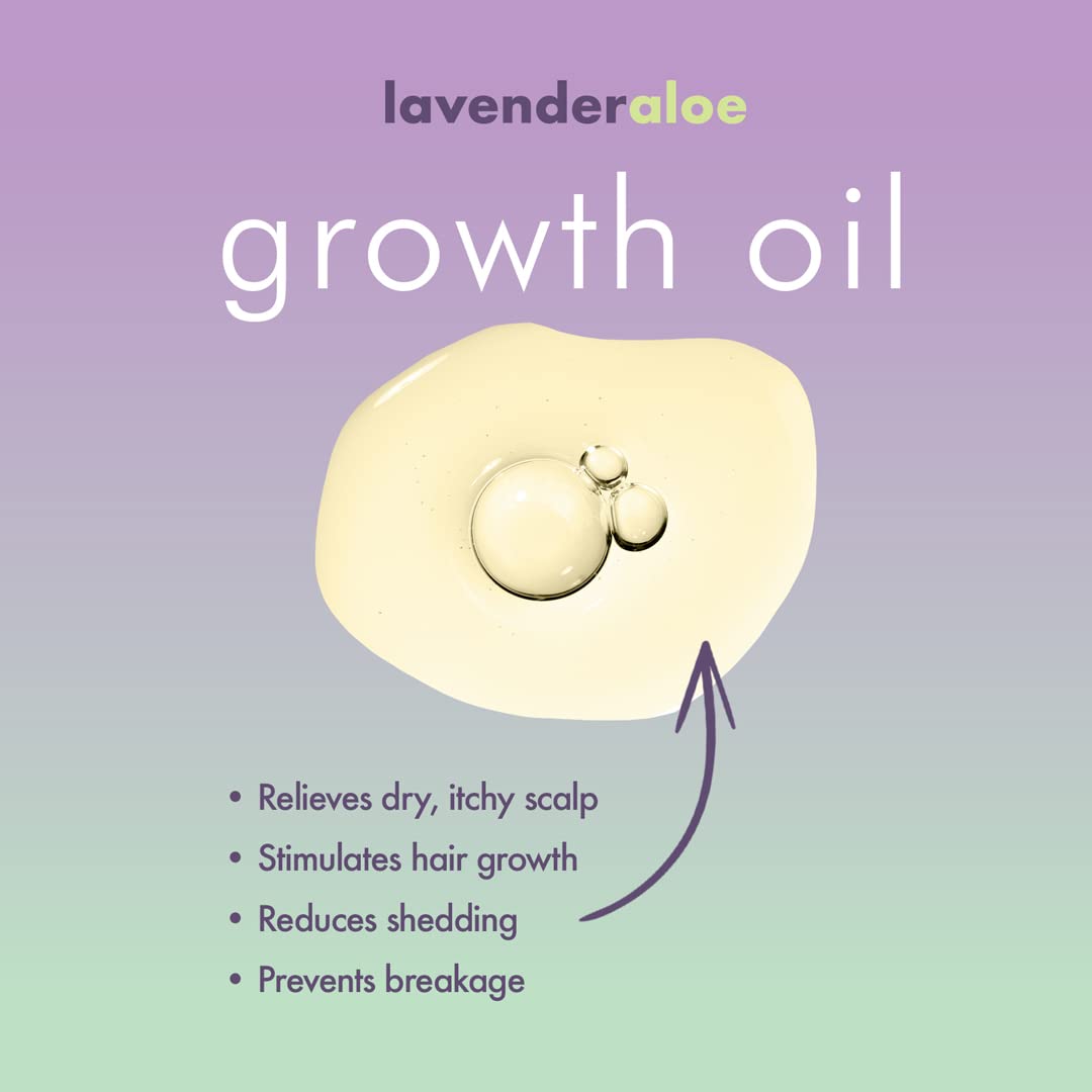 EDEN BodyWorks Lavender Aloe Hair Growth Oil (4 oz) - Vegan Scalp Treatment to Reduce Breakage & Stimulate Healthy Growth