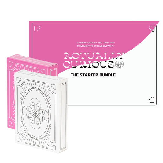 The NEW Actually Curious Starter Bundle Box - Icebreaker & Deep Conversation Cards, Couples Games, Stress Relief Gifts, Romantic Gifts for Her, Card Games for Families, Date Night Games, Team Building