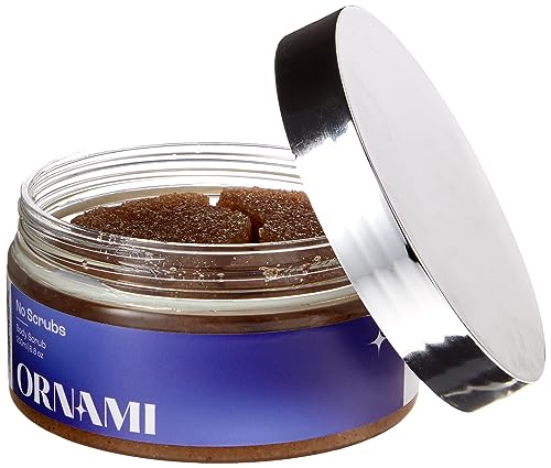 Ornami Body Scrub, Exfoliating and Illuminating Sugar Scrub with Coconut Oil and Essential Oils for Hand and Body 6.7oz