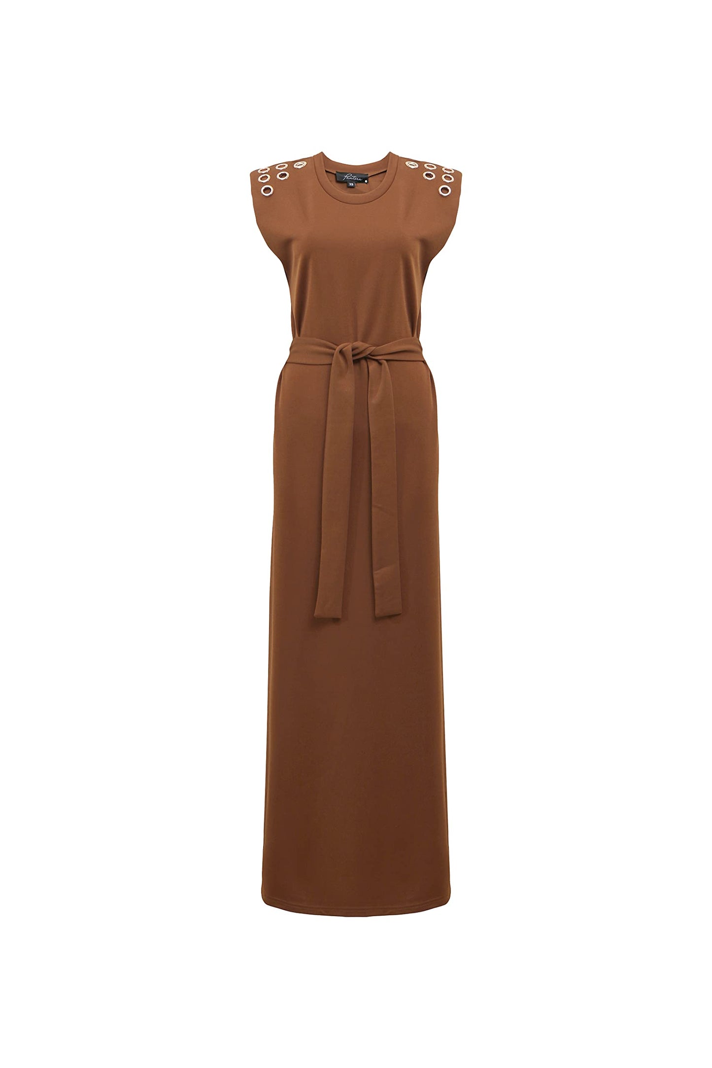 Pantora Women's Teresa Grommet Maxi Dress, Brown, Small