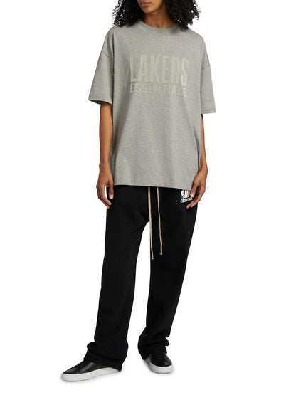 Fear of God Essentials, Lakers Cotton Jersey Crewneck T-Shirt, Medium, Warm Heather