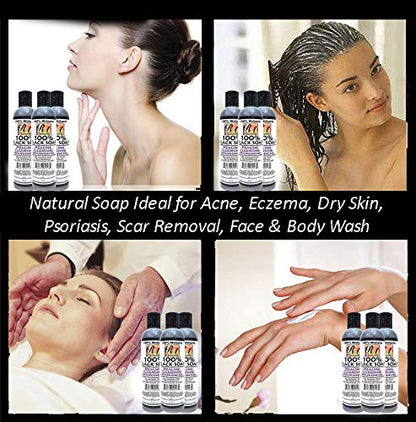 RA COSMETICS 100% African Liquid Natural Black Soap - 8 oz