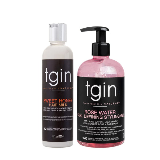 Thank God It's Natural tgin Sweet Honey Hair Milk and Rose Water Defining Styling Gel