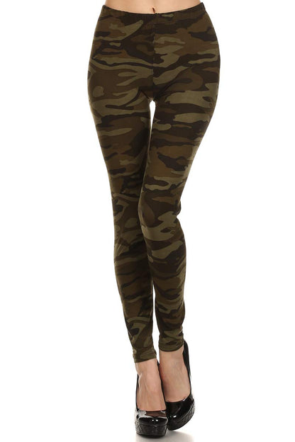 2Chique Boutique Women's Camouflage Printed High Waisted Leggings (one Size)