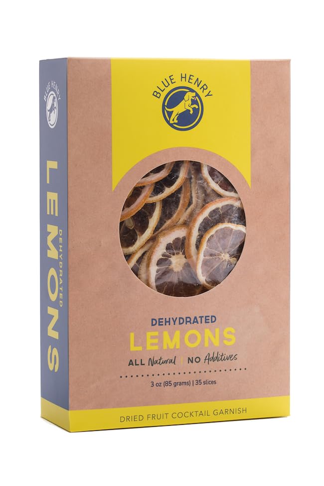 BlueHenry Dehydrated Lemon Wheels - 3 oz - 12+ slices - Natural Fruit