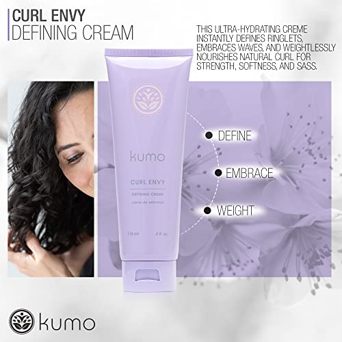 Curl Envy Defining Creme - With Argan Oil for Color Protection, Damaged, Frizzy Hair Concerns, Restorative, Organic, Sulfate & Paraben-Free, Phthalate & Gluten-Free, Cruelty-Free, Vegan