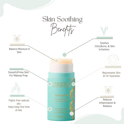 Balaeyon Dew Revive - Face & Body Hydration Balm, 2oz, Multipurpose Everyday Moisturizer, Under Eye Balm, Skin Soother, Makeup Primer, Natural Earthy Scent, No Artifical Scent