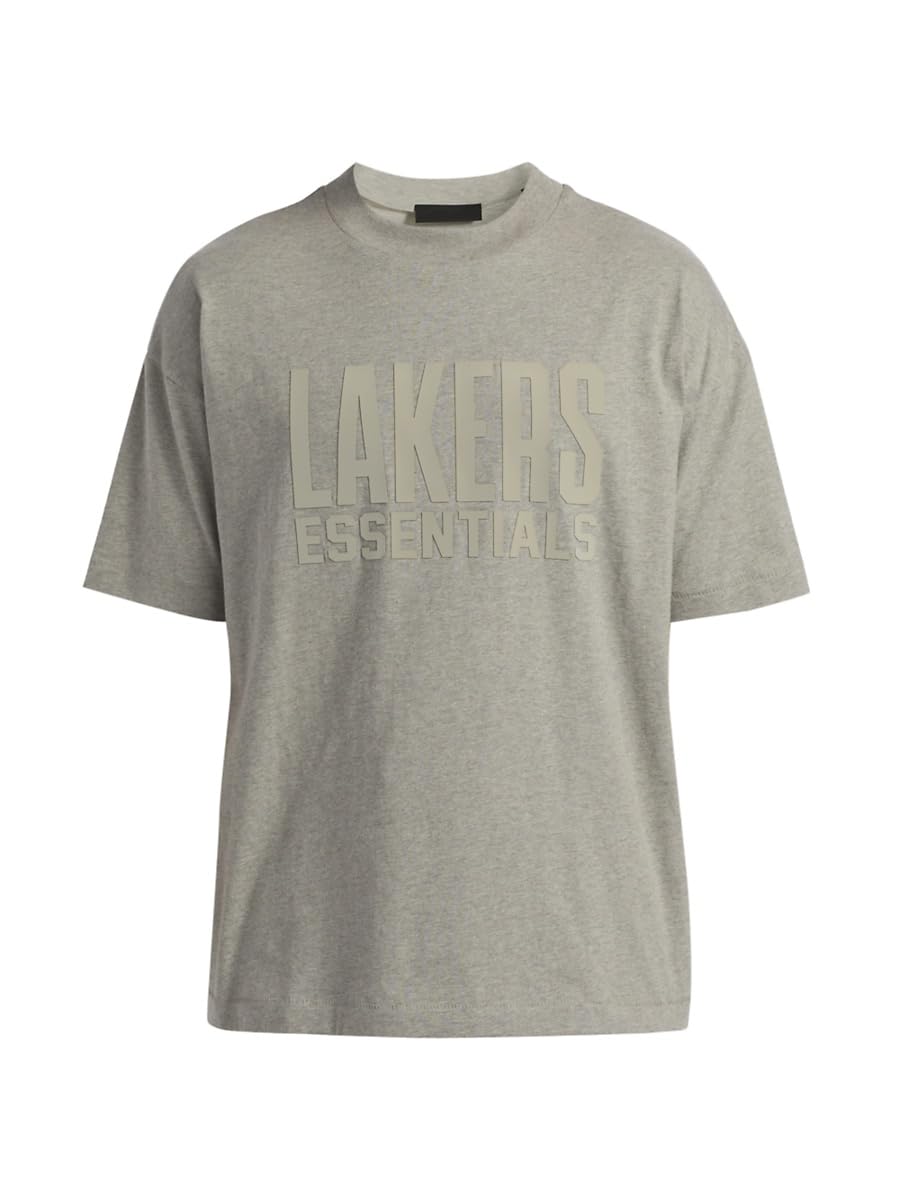 Fear of God Essentials, Lakers Cotton Jersey Crewneck T-Shirt, Medium, Warm Heather