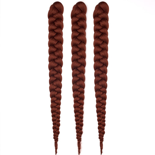 Dosso Beauty 3 Pack Hypoallergenic Pre-Stretched Braiding Hair, 28 Inches, Itch-Free, Fast Drying, Hot Water Set, Light-weight-85g, Ready To Use, Soft textured, Natural Looking color-(#350)
