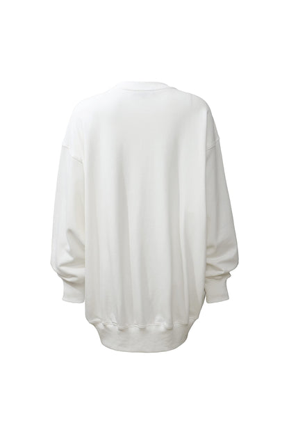 Pantora Dream Grommet Sweatshirt, Off White, Small