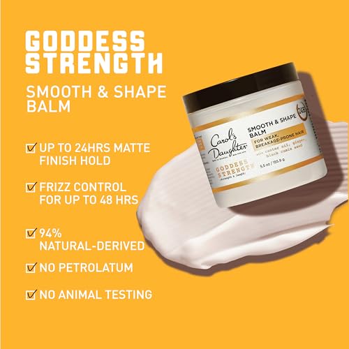 Carol's Daughter Goddess Strength Smooth and Shape Hair Balm, Hair Cream for Weak, Breakage-Prone Hair, 5.5 Fl Oz