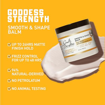 Carol's Daughter Goddess Strength Smooth and Shape Hair Balm, Hair Cream for Weak, Breakage-Prone Hair, 5.5 Fl Oz