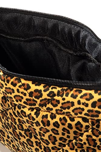 2Chique Boutique Women's Leopard Print Padded Mini Cross Body Bag