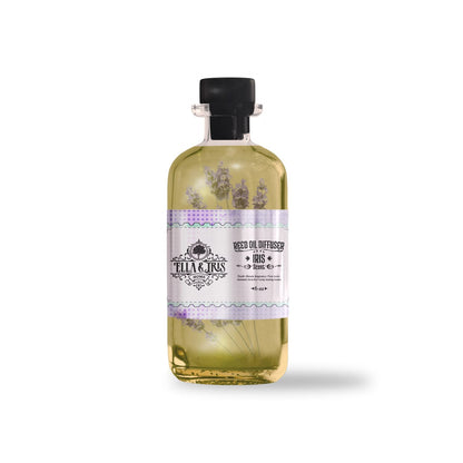 Ella & Iris Home Iris and Clean House Fragrance Reed Diffuser Bundle - Long Lasting Relaxing for Home & Room Fragrance - Aromatherapy Benefits & Non-Toxic - Home & Office Decor Gift (6oz)