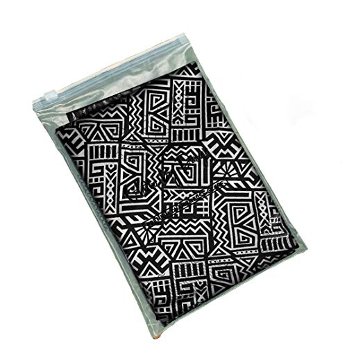 Glow By Daye Charmeuse Satin Prefolded Head Scarf, Double Layered Satin Bandana for Women, Large (Zola Print (Black and White))