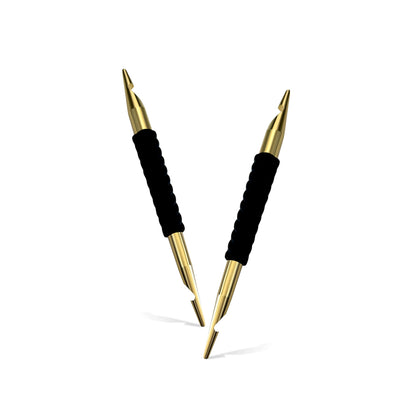 Locsanity Interlocking Dual Ended Dreadlock Loc Tool Sisterlocks, Microlocks, Small Locs and Medium Locs Redesigned Metal 24ct Gold Plated (Gift Set)