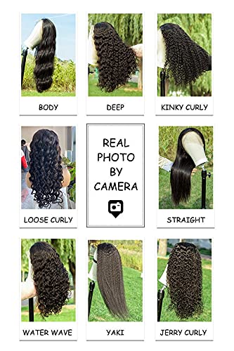 2Chique Boutique Human Hair Wig 4x4 Transparent Lace Wig Natural Color Silky Straight 20 inches