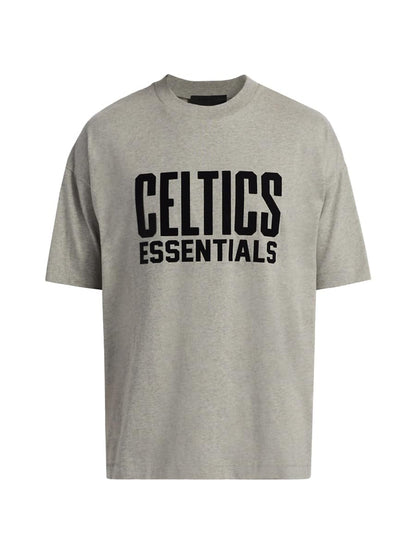 Fear of God Essentials, Celtics Cotton Jersey Crewneck T-Shirt, Small, Warm Heather