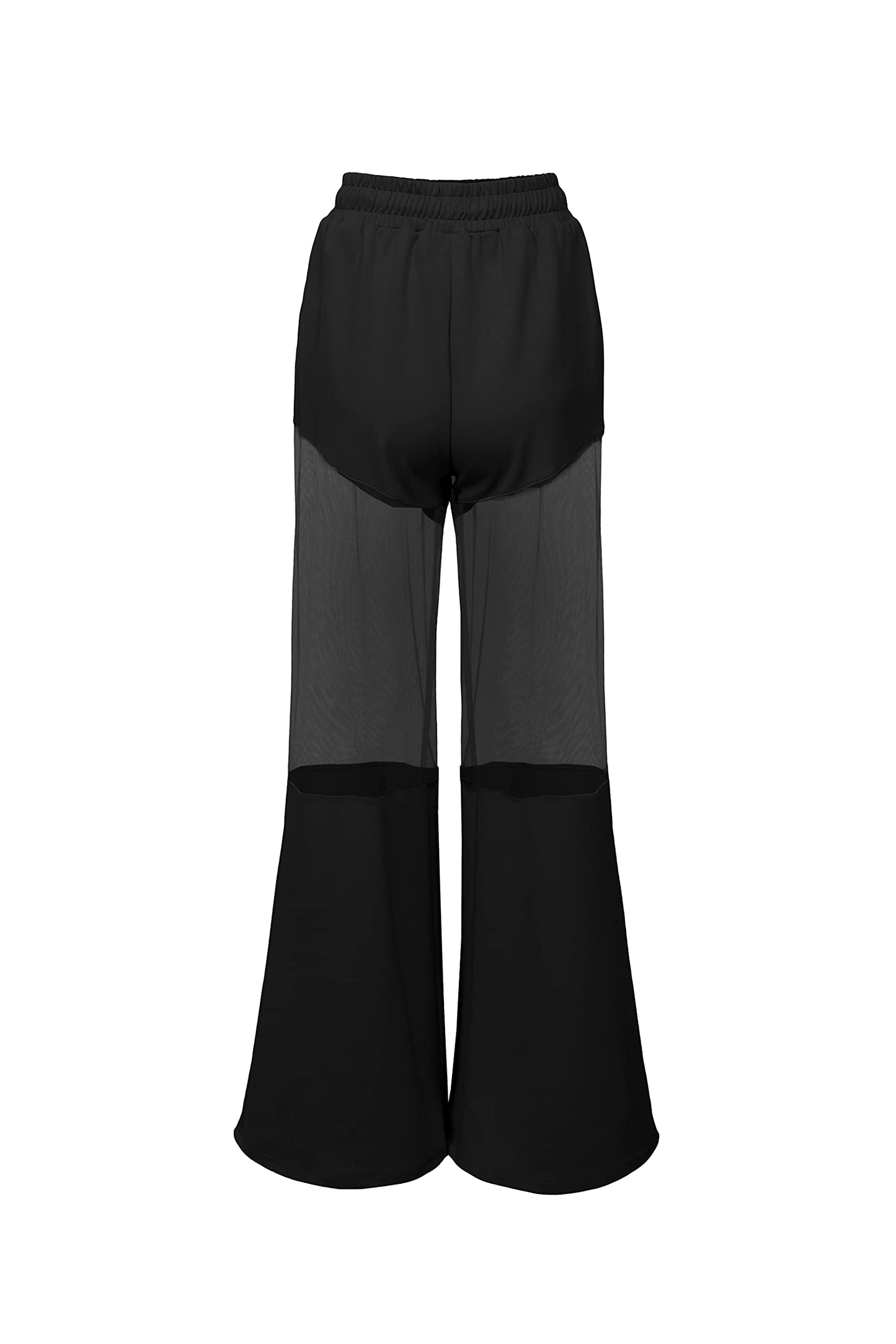 Pantora Women's Katrina Sheer Contrast Pants, Black, 3X-Large