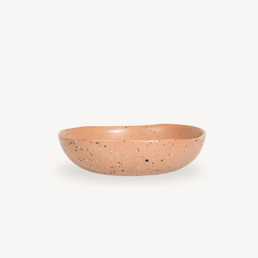 SWEET JULY Edgewater Collection Bowl - Durable, Hand-Thrown Ceramic, 7-Inch Serving Bowl for Cereal, Soup, Salads, & Saucy Dishes - Avail. in White, Black, and Gray (Chai Speckled)