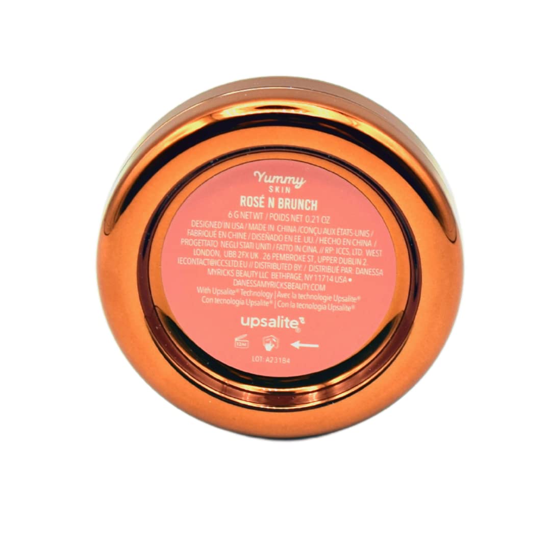 Danessa Myricks Beauty Yummy Skin Blurring Balm Powder Flushed - Matte Color for Cheek & Lip Rosé N Brunch