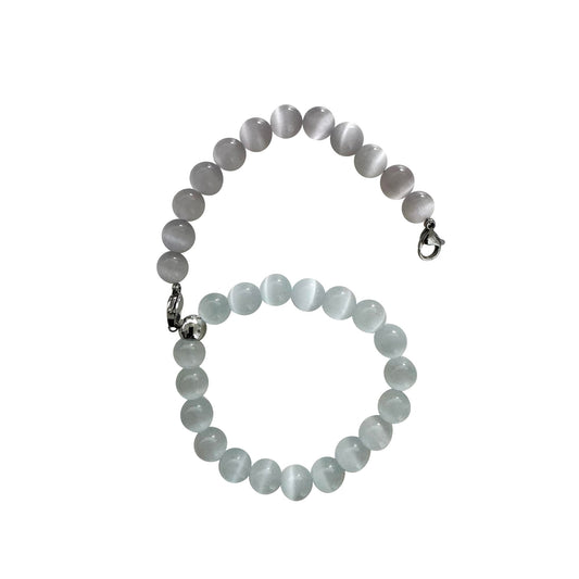 Locsanity Interlocking, Sisterlock, Dreadlock, Crochet Tool Bracelet Holder, Pink Beads (Grey)