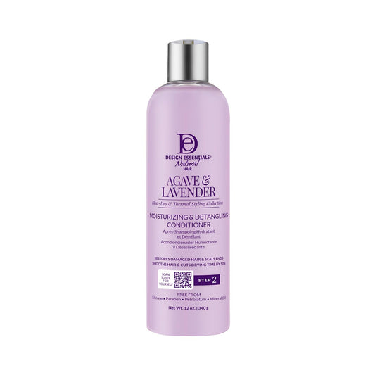 Design Essentials Agave & Lavender Moisturizing & Detangling Conditioner-Blow-Dry & Silk Press Collection - 12oz