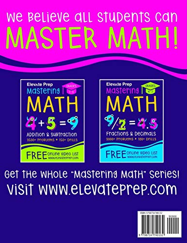 Mastering Math Multiplication and Division: 4000+ Problems | 150+ Drills | Single, Double, Triple, and Quadruple Digit Multiplication and Division