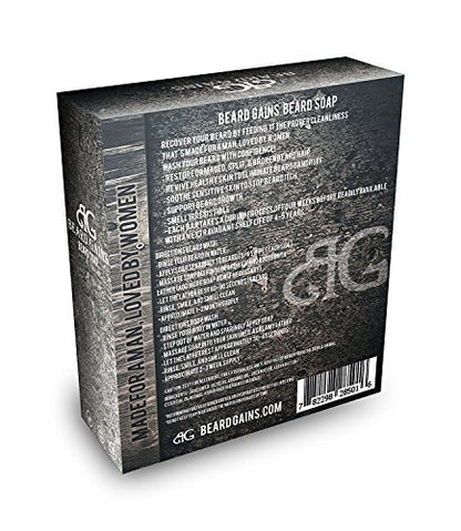 BEARD GAINS Pristine Scented Beard Wash Bundle Kit W/Shampoo, Conditioner and Soap Bar | Eliminate Itch & Dandruff & Soften Facial Hairs | Made in USA